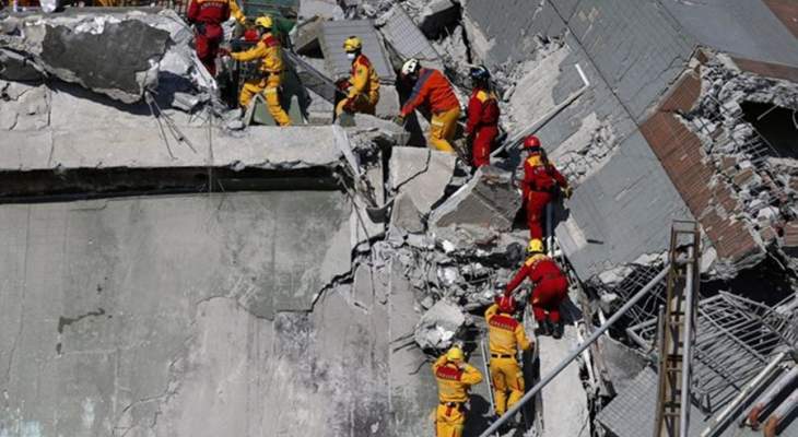 ارتفاع ضحايا زلزال تايوان إلى 42 قتيل و107 مفقودين