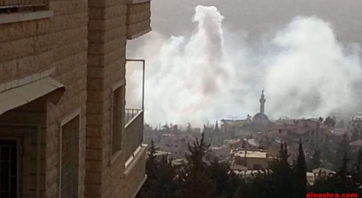 سكاي نيوز: حزب الله يقصف مدينة الزبداني بقذائف المدفعية والصواريخ
