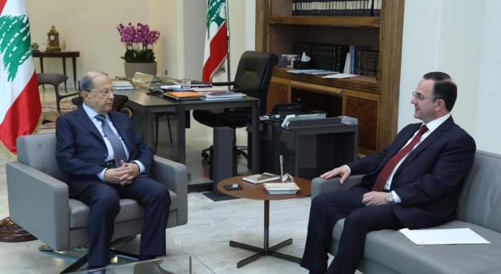 الرئيس عون التقى كيدانيان الذي أطلعه على نتائج السياحة للنصف الأول من 2019 