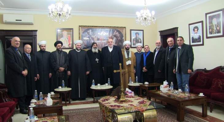 حمدان زار رئيس الكنيسة القبطية الارثوذوكسية مهنئاً بالاعياد