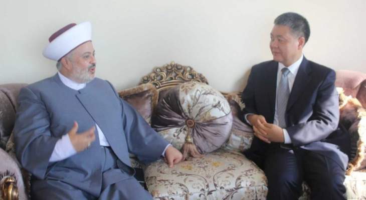 السفير الصيني في لبنان زار منسق عام جبهة العمل الإسلامي في لبنان