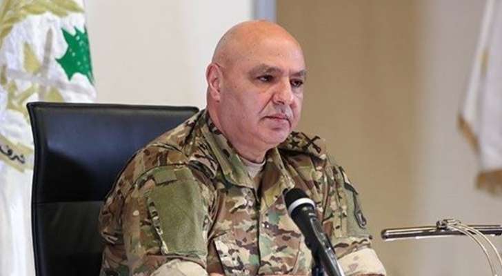 "النشرة": قائد الجيش زار صيدا واطلع عن كثب على مجريات الاشتباكات بمخيم عين الحلوة