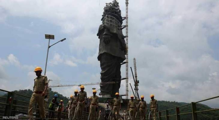 أضخم تمثال على الأرض يقترب من نهاية تشييده في الهند