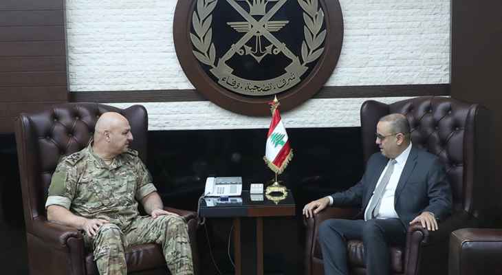 قائد الجيش بحث مع البيسري في موضوع النزوح السوري وتداعياته
