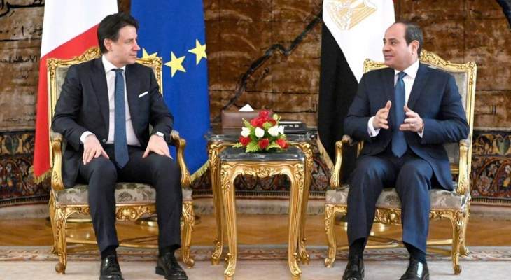 السيسي يستقبل رئيس وزراء إيطاليا ويؤكد ضرورة استعادة الاستقرار في ليبيا
