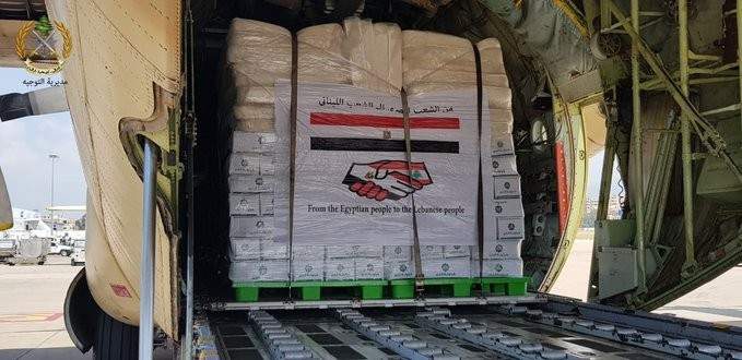 الجيش: ثلاث طائرات مصرية تحمل مساعدات طبية وغذائية وصلت الى بيروت
