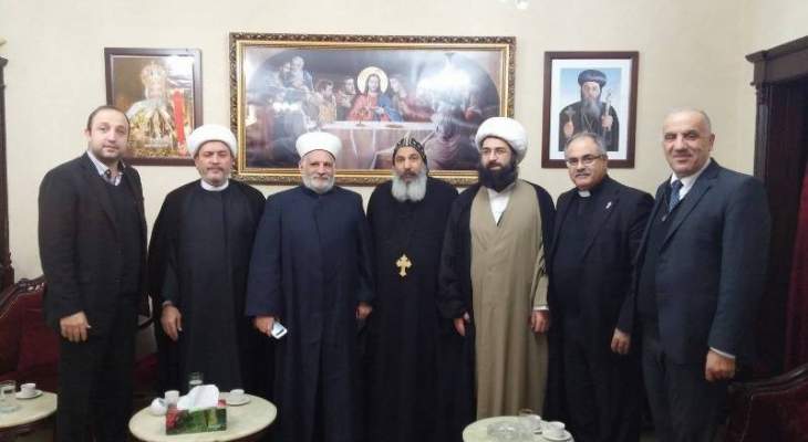 وفد من اللقاء الروحي في لبنان زار الأورشليمي:نستنكر تفجير الكنيسة بمصر