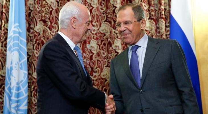 دي ميستورا: لدى روسيا والأمم المتحدة إدراك مشترك لضرورة حل أزمة سوريا