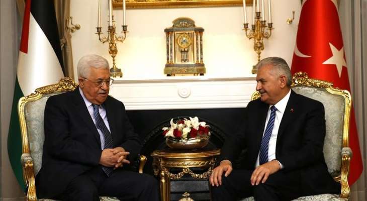 يلدريم استقبل عباس وبحث معه القضايا الثنائية بين البلدين
