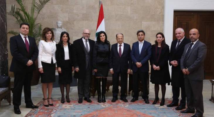  الرئيس عون استقبل وفدا من جمعية لبنانيون ووفد من تجمع العلماء المسلمين