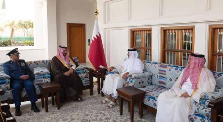 أمير قطر إستعرض مع نائب وزير الدفاع السعودي العلاقات الثنائية بين البلدين وآفاق تطويرها