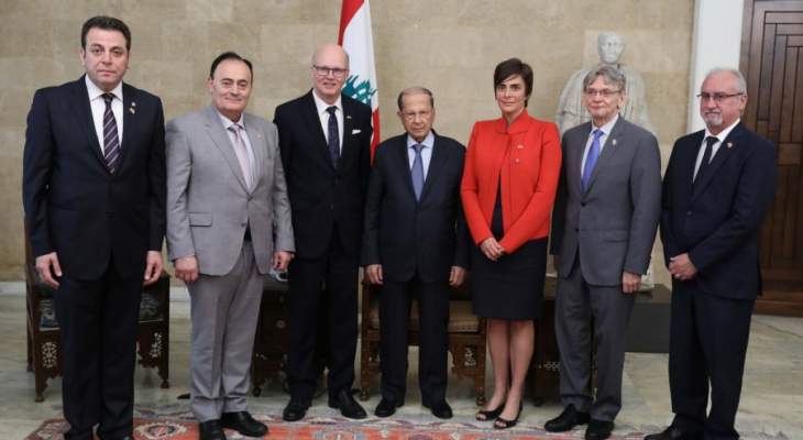 الرئيس عون: اللبنانيون بكندا مخلصون للبلد الذي استقبلهم واوفياء لوطنهم الام