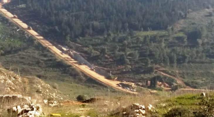 النشرة: ورشة إسرائيلية استأنفت أعمال الحفر في وادي تونين- مرجعيون بظل حراسة أمنية