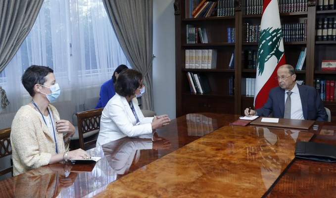 الرئيس عون عرض مع ​رشدي دور الأمم المتحدة في المساعدة على التخفيف من معاناة اللبنانيين
