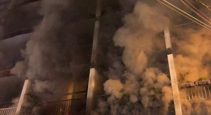 النشرة: حريق بمبنى في منطقة كركول الدروز والدفاع المدني يعمل على اخماده
