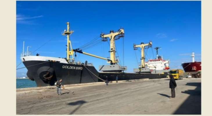 سفينة محملة بـ 11 ألف طن من القمح الأوكراني وصلت إلى مرفأ طرابلس