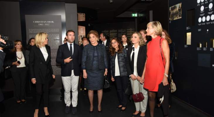  اللبنانية  الاولى لبت دعوة السيدة ماكرون لزيارة معرض دار كريستيان ديور