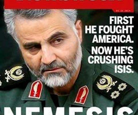 قائد فيلق القدس الايراني قاسم سليماني تصدر مجلة نيوز ويك الاميركية 