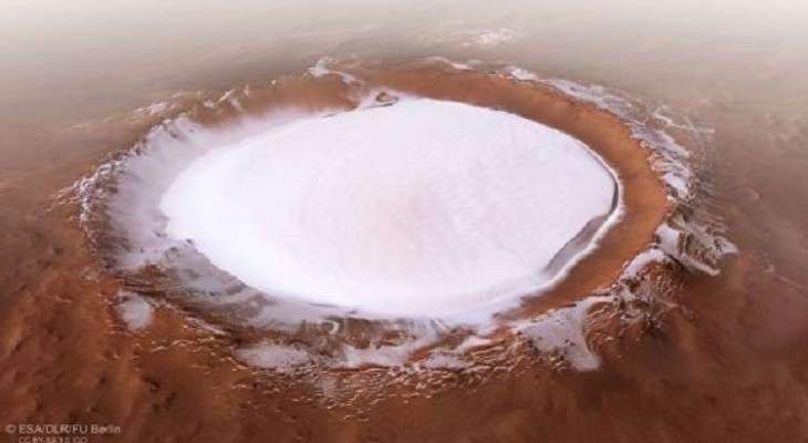 تصوير علماء الفلك &quot;بحيرة الثلج&quot; على المريخ