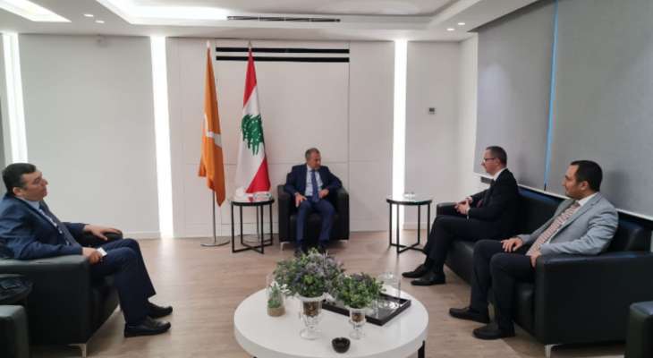 باسيل اطلع من السفير التركي على المبادرات التي تقوم بها بلاده لمساعدة لبنان