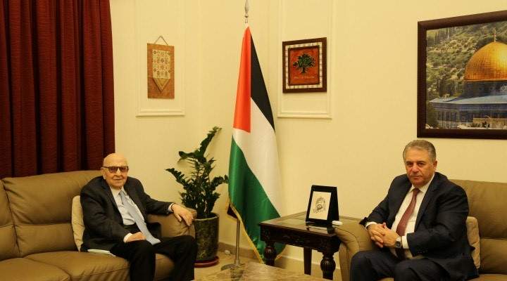 سفير فلسطين في لبنان إستقبل الامين العام المساعد لجامعة الدول العربية