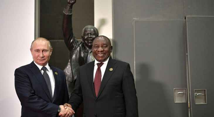 الكرملين: اتفاق بين رئيسي روسيا وجنوب أفريقيا على توطيد العلاقات بين بلديهما