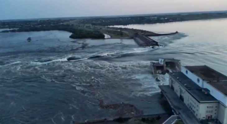 محافظ مدينة نوفا كاخوفكا الموالي لروسيا: انهيار السد يتواصل وتدفق المياه خرج عن السيطرة
