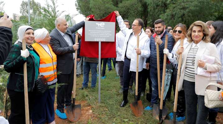 "توتال للطاقات" في لبنان زرعت 200 شجرة ليلاند في حرش بيروت: ستساعد بتنظيم المناخ
