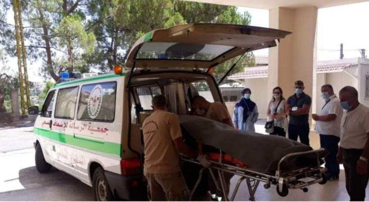 نقل جثة شهيدة بإنفجار المرفا من مستشفى مشغرة الى برج حمود