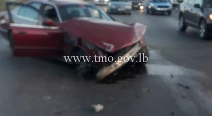 التحكم المروري يطلب توخي الحذر على اوتوستراد الناعمة بسبب حادث مروري 