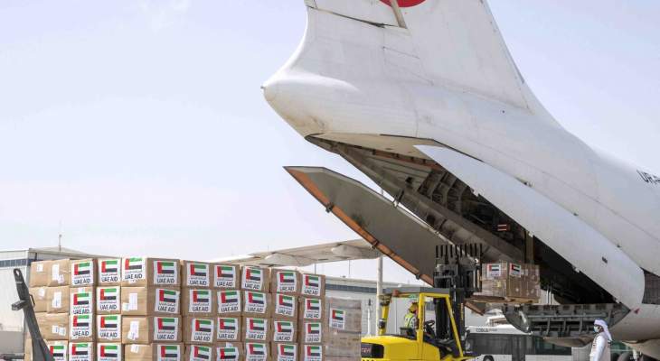 سلطات الإمارات أرسلت طائرة مساعدات طبية إلى إقليم كردستان لدعمه بالحد من انتشار كورونا
