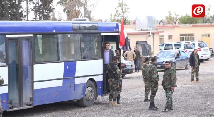 مغادرة 35 حافلة تقل مسلحين من بلدات بالقلمون الشرقي إلى جرابلس وإدلب