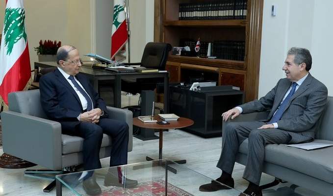 الرئيس عون التقى وزني وبحث معه بالأوضاع المالية والاقتصادية