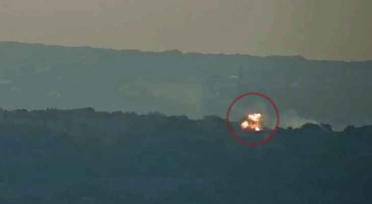 "حزب الله" نشر مشاهد إستهداف دبابة ميركافا تابعة للجيش الإسرائيلي في محيط ثكنة بيرانيت