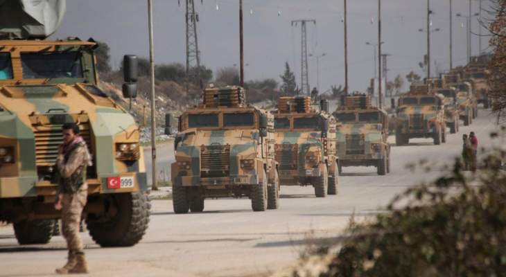المرصد السوري: دخول رتل تركي يقل أكثر من 300 جندي إلى منطقة خفض التصعيد في إدلب