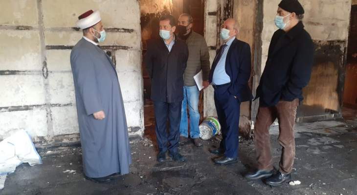 زيادة والمراد تفقدا الأضرار في المحكمة الشرعية السنية في طرابلس