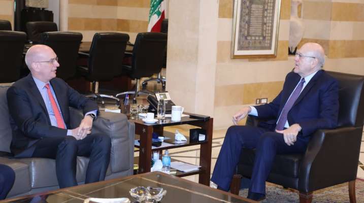 ميقاتي بحث مع سفير ألمانيا بالعلاقات الثنائية ووضع لبنان والمنطقة والتقى عددًا من النواب
