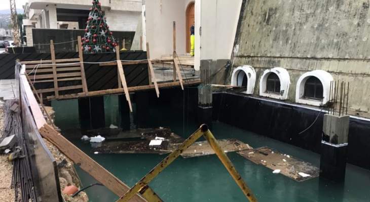 الدفاع المدني: سحب مياه من داخل كنيسة مار الياس في شكا