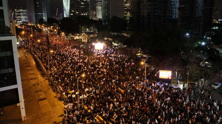 آلاف الإسرائيليين احتجوا على مشاريع حكومة نتانياهو