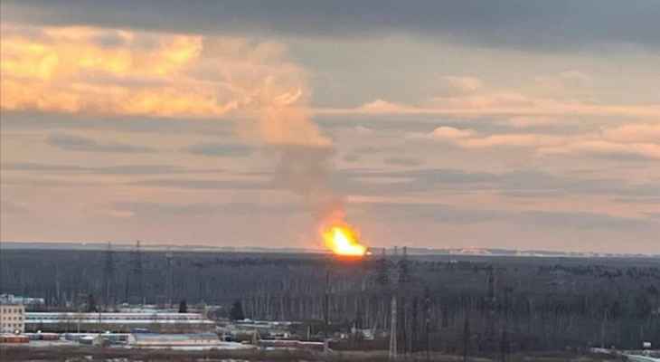 انفجار في خط أنابيب الغاز الرئيسي في لوغانسك