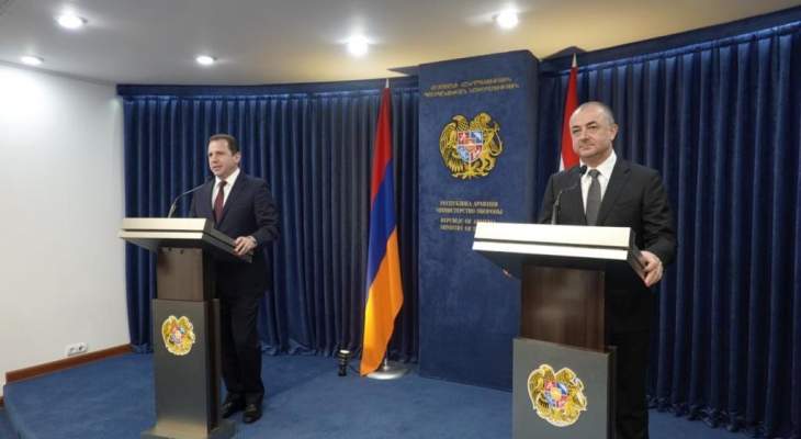 بو صعب من أرمينيا: التحديات على حدود بلدينا سبب كي نتعاون أمنيا