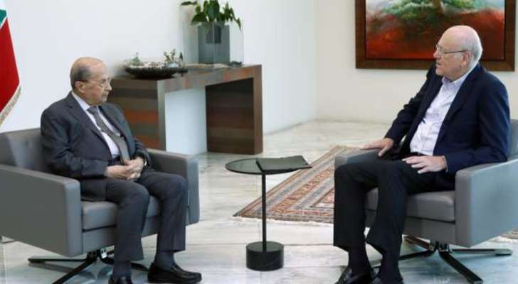 مصادر لـ"OTV": لقاء الرئيس عون وميقاتي أمس لم يحرز أي تقدم