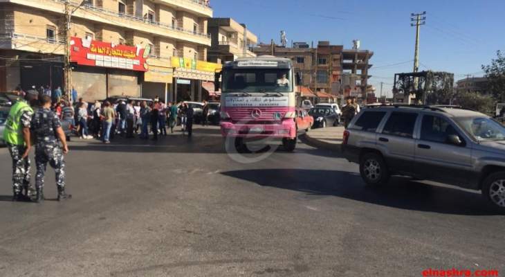 إزالة العوائق عن الطرق العامة في بعلبك واعادة فتح طريق عام حلبا