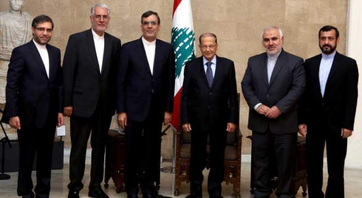  الرئيس عون وعد بتلبية دعوة الرئيس روحاني لزيارة طهران