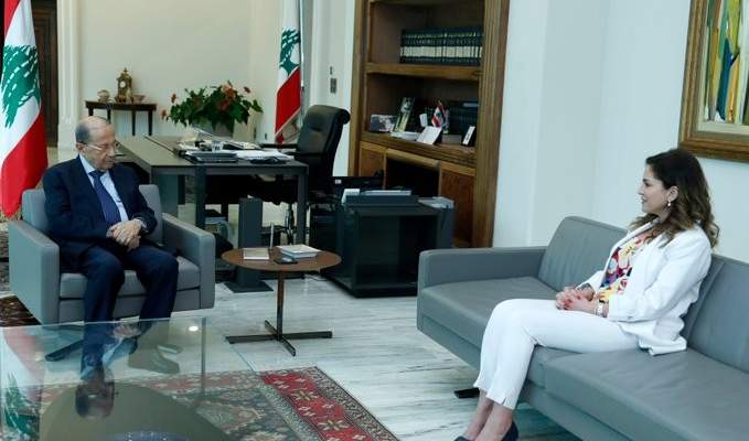 الرئيس عون التقى عبد الصمد وعرض معها عمل وزارة الاعلام 