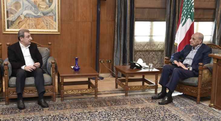 بري عرض المستجدات السياسية مع أبو فاعور والتقى الأمين العام لإتحاد الكتاب اللبنانيين