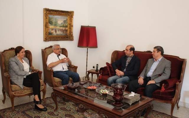 سعد يستقبل قنصل مصر العام في لبنان المستشار جواد سامي وخلفه المستشار أحمد الامام