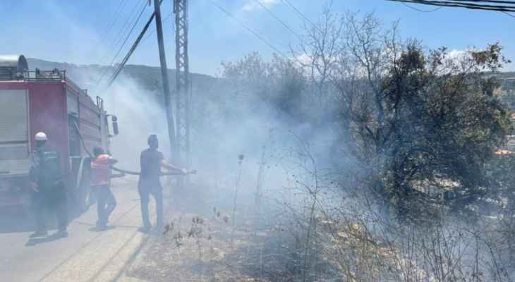 النشرة: الدفاع المدني أخمد حريق أعشاب يابسة في محيط مستشفى حاصبيا الحكومي