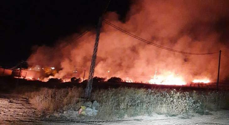 النشرة: حريق داخل حقل من القمح في الكرك- زحلة