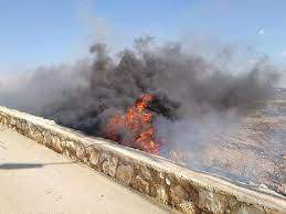 النشرة: اندلاع حريق كبير في خراج بلدة كفررمان